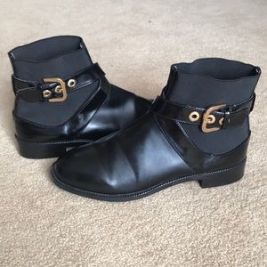 Zara flat Elastic ankle boots EU 36/ US 6